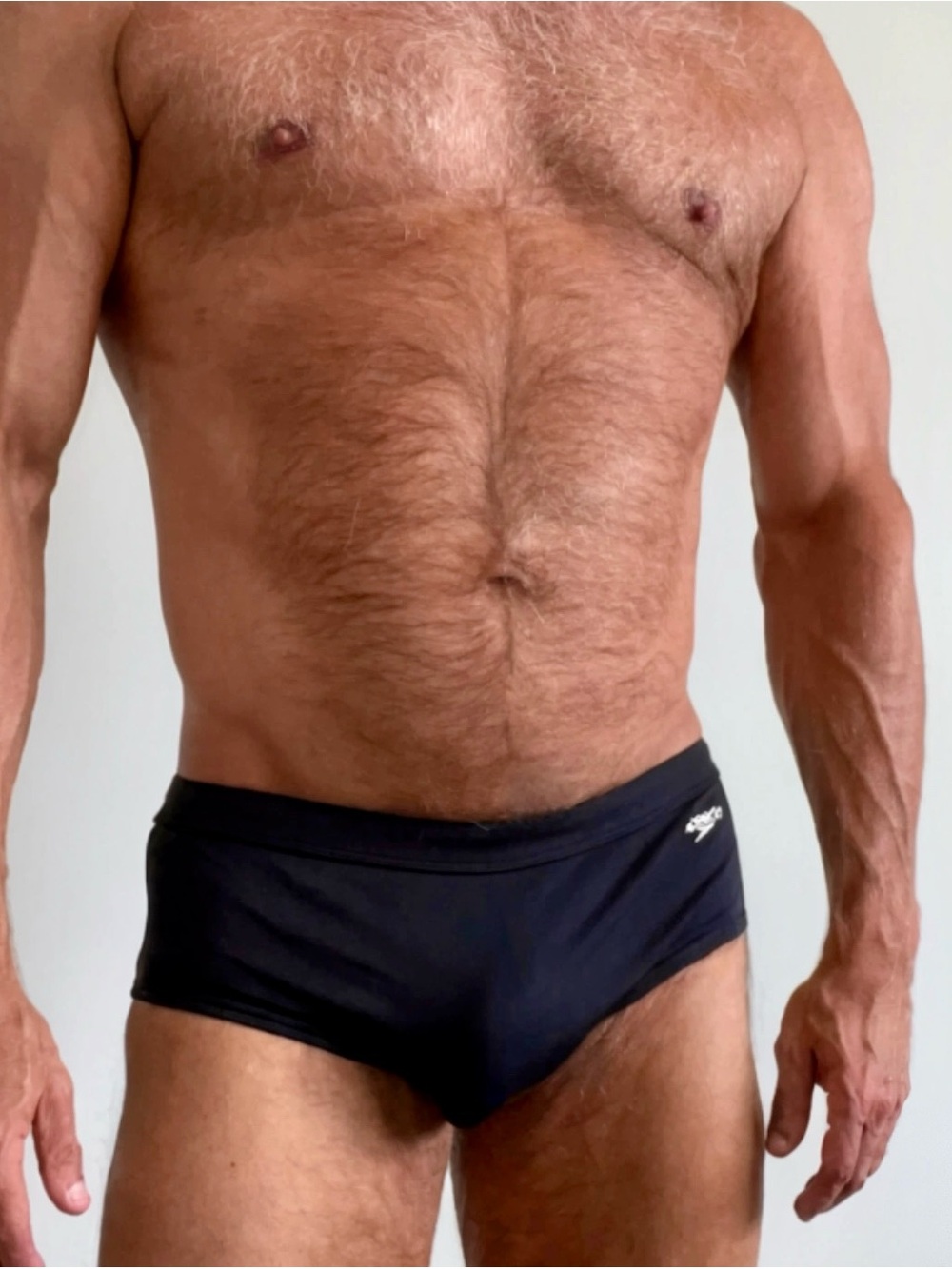Speedo Men's Black Swim Trunks - Classic  Sunga Brief style